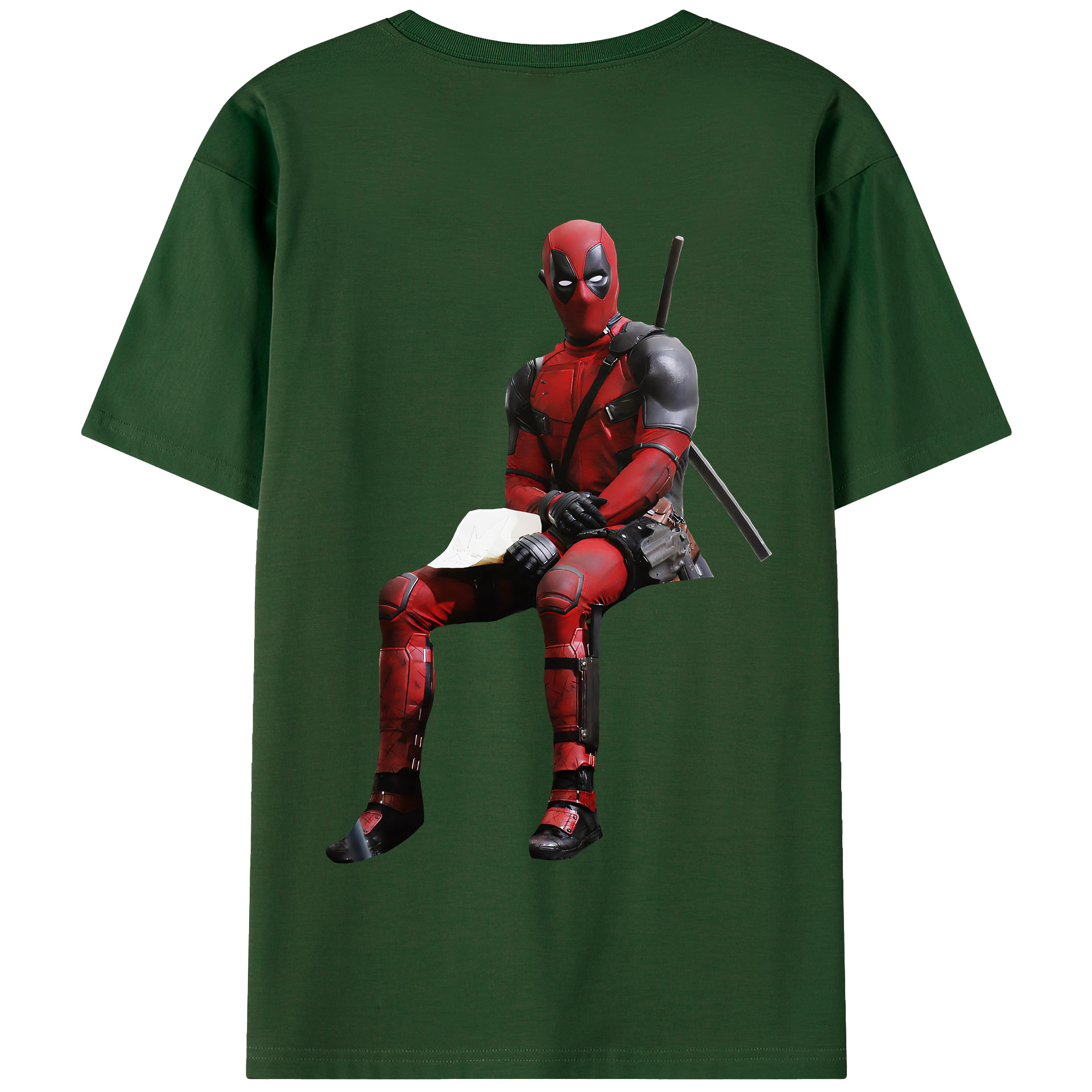 （画像用） Deadpool デッドプール 綿100％半袖Tシャツ（背面プリント）